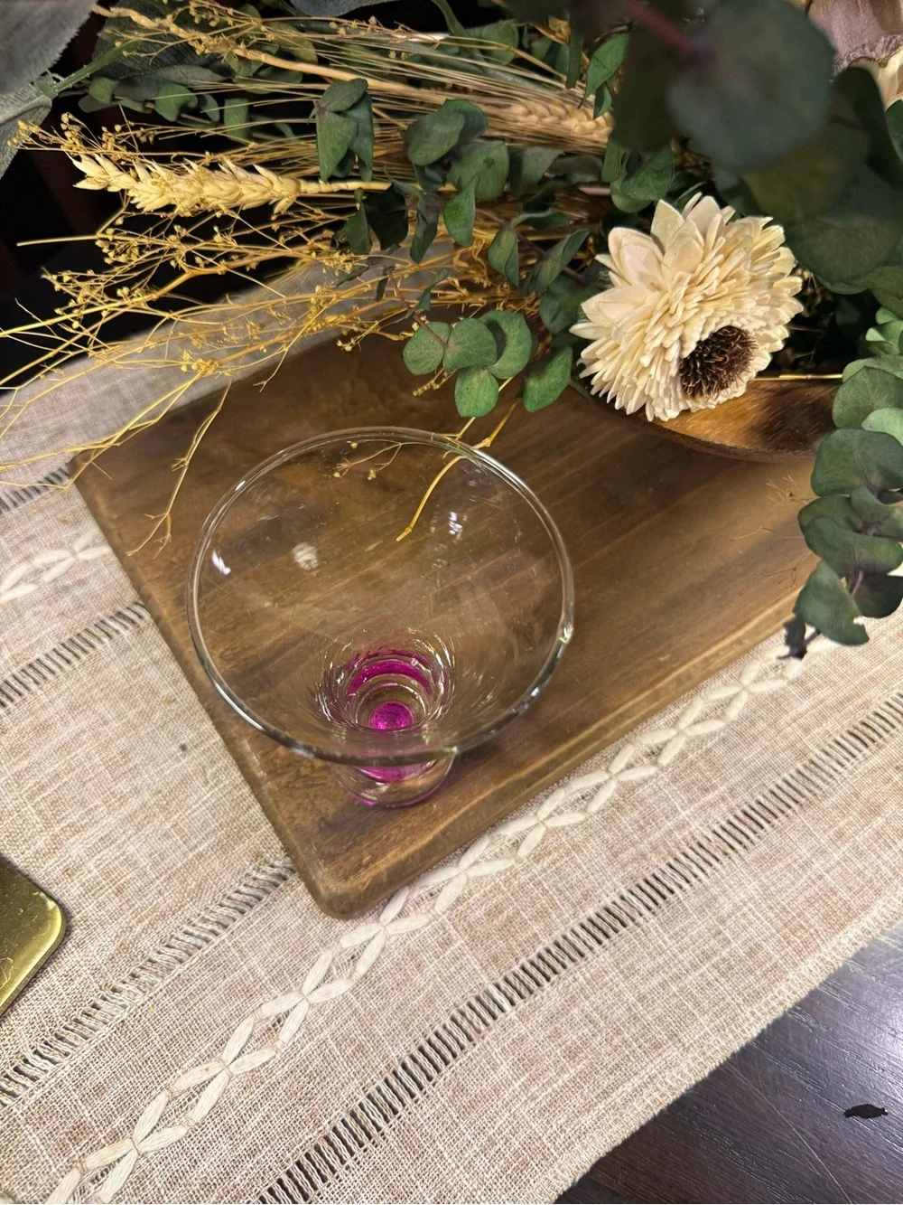 Set Of 4 Vtg Blown Multi Colored Bubble 4” Double Shot  Tall Glasses